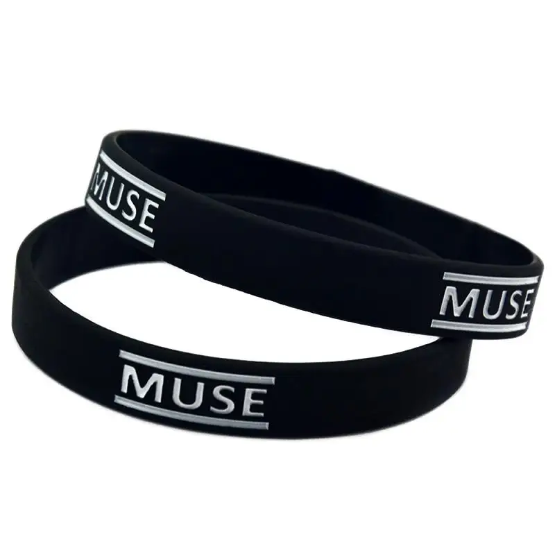 1 шт 1/2 дюймов широкий черный Muse силиконовый браслет для любителей музыки