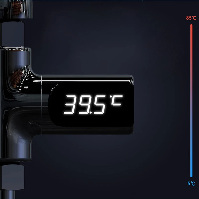 

1PC Digital LED Display Water Faucet Cartridges with Thermometer Self-Generating Electricity Water Temperature Monitor