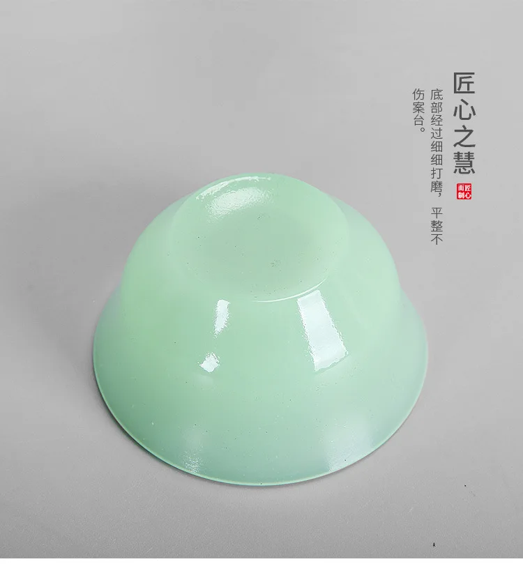Керамическая стеклянная мастер чашка белый фарфор Dehua ручной работы suet jade Фарфор уникальный нефритовый стиль, высококачественный чай предметы домашнего обихода