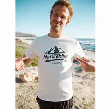 Naturehike походная Спортивная футболка с принтом летняя дышащая мягкая футболка с коротким рукавом для отдыха на природе спортивный топ для путешествий