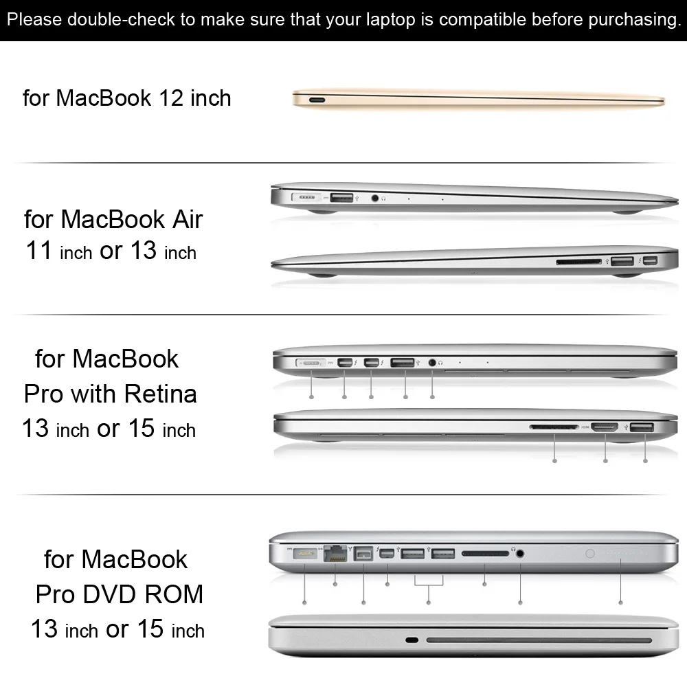 Модный чехол для ноутбука из искусственной кожи Apple Macbook Pro Air Retina 11 12 13 15 дюймов