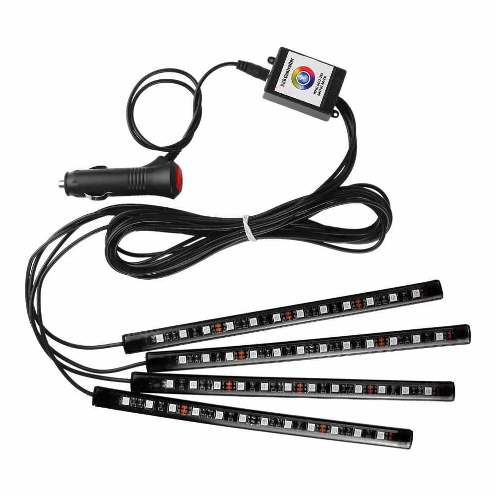Car Styling Interior RGB LED Neon Light Lamp Strip Decorative Light