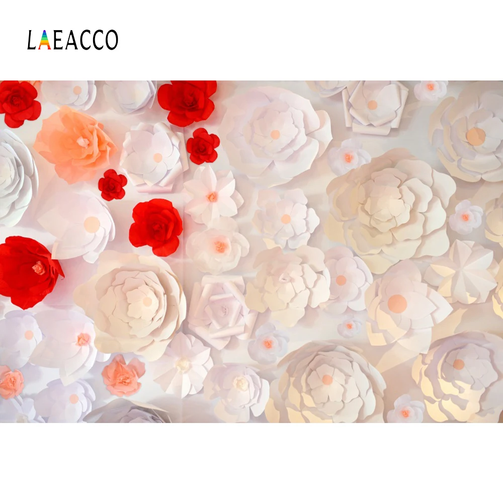 

Laeacco Blossom Flowers Rose Wedding Wall Birthday Party Decor Baby Portrait Photo Backgrounds Photo Backdrops For Photo Studio