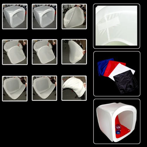 

80CM BOX TENT LIGHT PHOTO STUDIO VIDEO soft box + 4 x Powerpoint background color