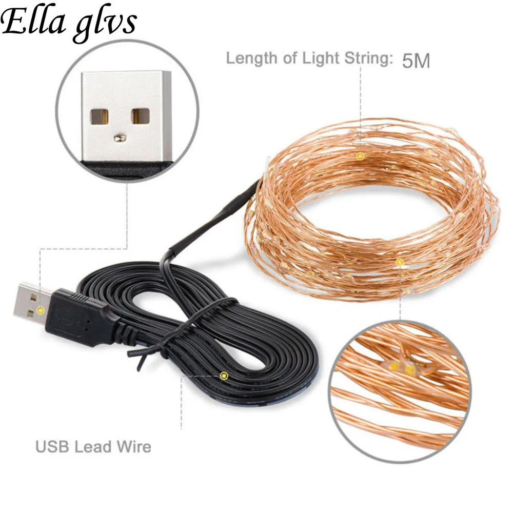USB led strings light 5V Christmas Lights 5M 10M P65 Waterproof for