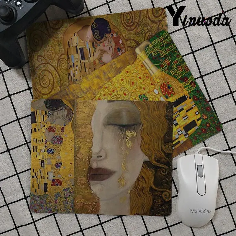 Yinuoda the kiss Gustav Klimt художественная живопись резиновая мышь прочный Настольный