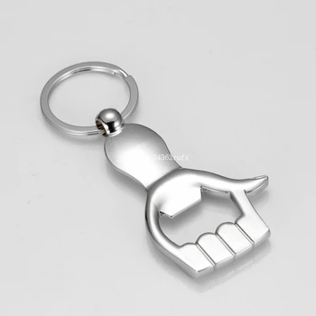 

300 pcs Thumb Up Hand Bottle Opener Zinc Alloy Silver Color Key Ring Beer Bottle Opener Hand Beer Bottle opener