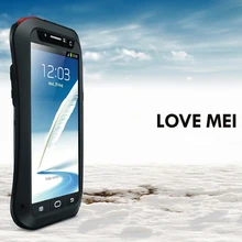 Luxury 5 Colors Weather/Dirt/Shock proof Metal Alloy Cellular phone case cover for Galaxy note 2 ii N7100