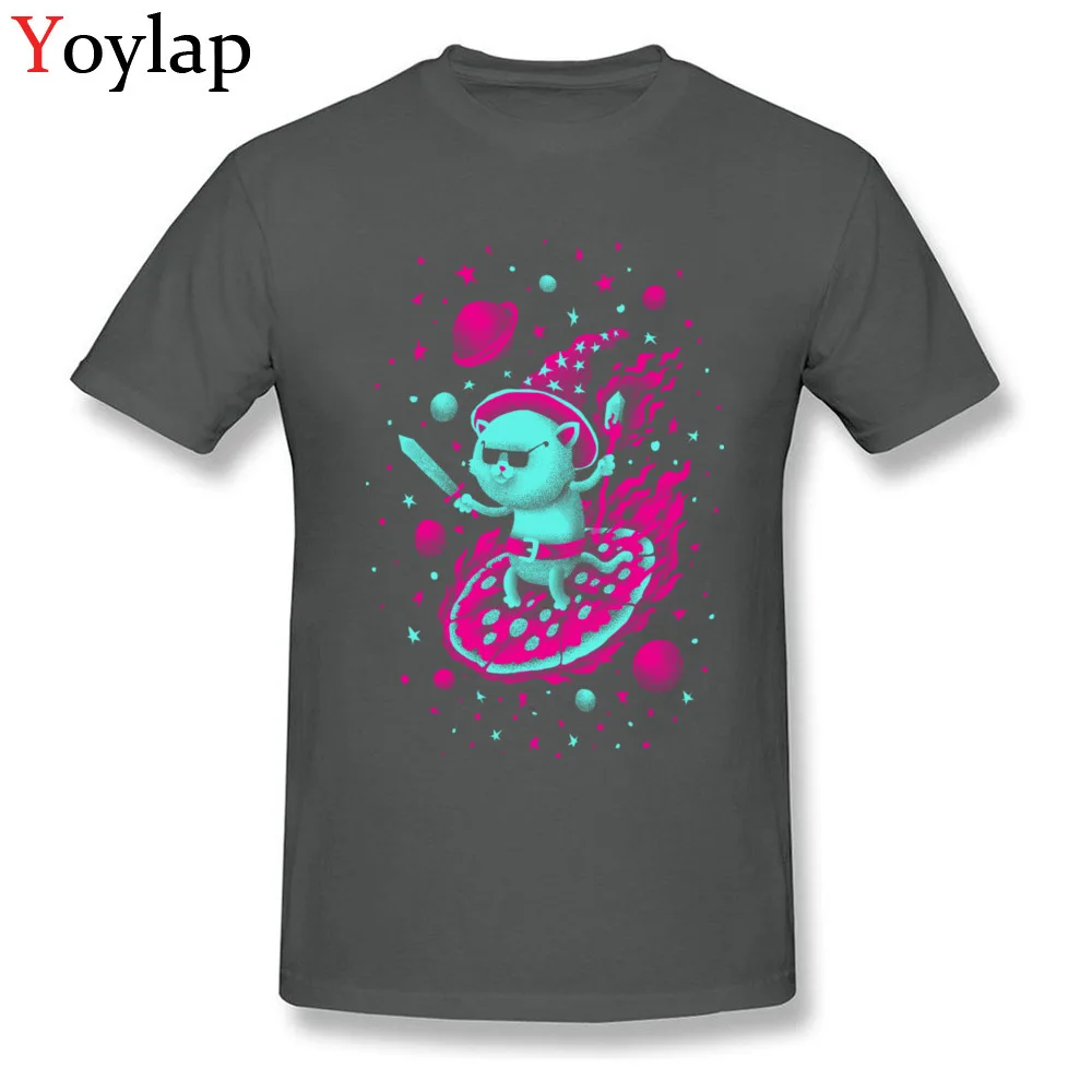 Cotton Tops Tees Cool Wizard Cat for Male Funny T-shirts Crazy Graphic Crew Neck Short Sleeve Tee Shirt Top Quality carbon