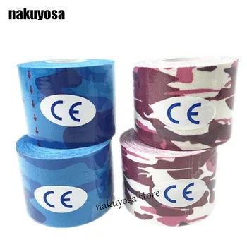 5 Pcs 5Cm * 5M Camouflage Kinesiologie Tape Knie Elleboog Arm Been Vinger Enkel Protector Spierpijn Elastische bandage Taping Sport