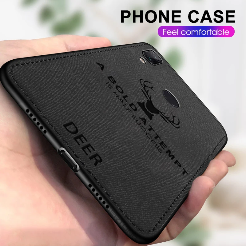 

Fabric Cloth Phone Case For Xiaomi Redmi Note 7 Pro 5 6 Pro 6A 5 Plus Deer Pattern Cover Shockproof Mobile Cases Note7 Pro Case