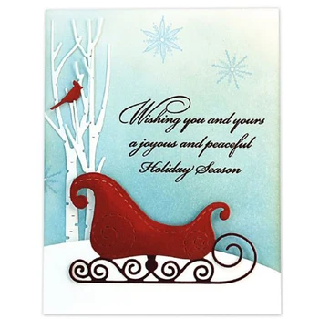

Winter Sleigh Sled Metal Cutting Die Stencil For DIY Scrapbooking Christmas Decorative Embossing Craft Die Cutting Template 2019