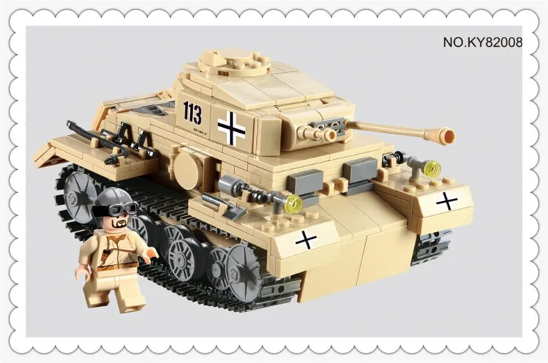548pcs Century Military German King Tiger Tank Cannon Building Blocks Bricks Model Sets Kazi 82008 font