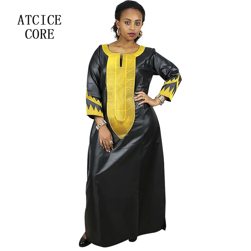 

NEW AFRICAN BAZIN EMBROIDERY DRESS LONG DRESS WITHOUT SCARF A226#
