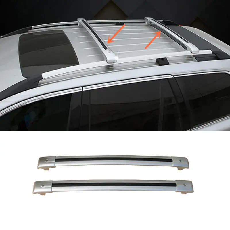 A Pair Silvery Aluminum alloy Roof Rack Cross Bar Set For Chevrolet