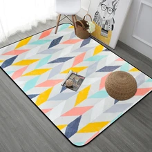 Современный скандинавский стиль, толстые полосатые ковры для гостиной, прямоугольная Геометрическая зона, ковер, безопасный Детский ковер, коврик для домашнего декора, Tapetes