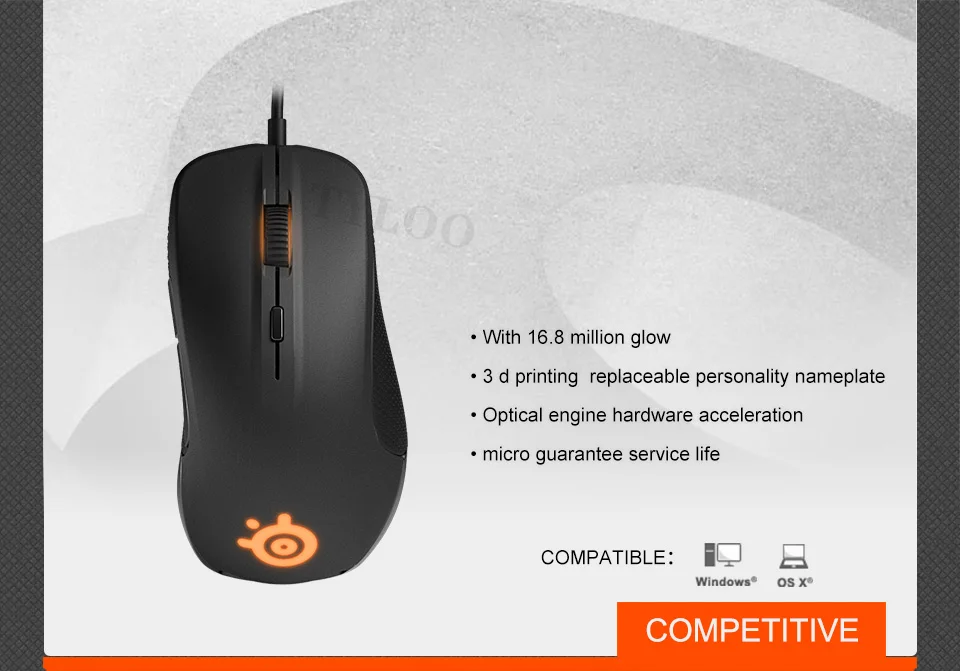 Оригинальная игровая мышь Steelseries Rival 300 CSGO Fade Edition с оптическим градиентом 6500CPI в розничной упаковке