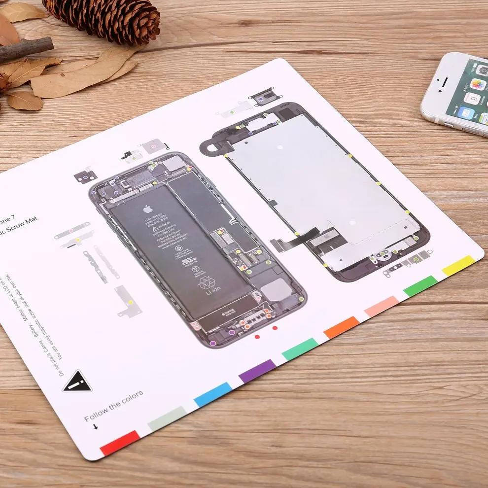 

8pcs Magnetic Screw Mat For iPhone 7 Guide Pad Mobile Phone Repair Tool Work Pad for iPhone 7