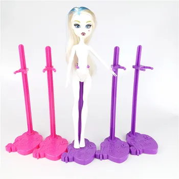 

10Pcs/lot Jimusuhutu Doll Stands Purple Pink Blue Display Holder Doll Accessories for Monster High Dolls Girls Gift Toys