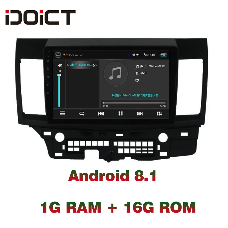 Flash Deal IDOICT Android 8.1 Car DVD Player GPS Navigation Multimedia For Mitsubishi LANCER Radio 2010-2016 car stereo 2
