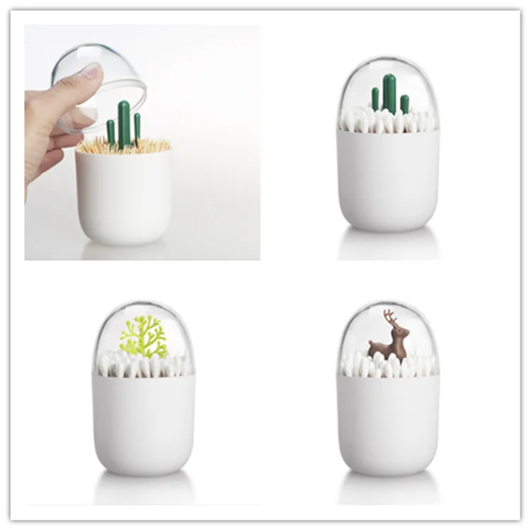 

Four Seasons Plant Toothpick Storage Box Animal Cotton Swab Box Sundries Storage Box