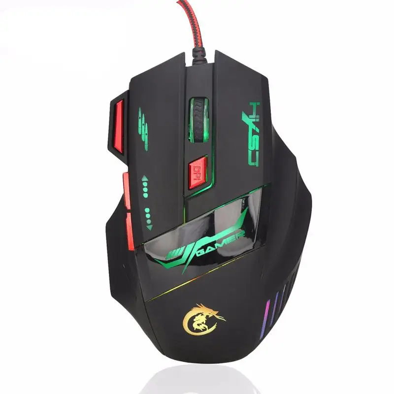 

P H1000 5500DPI USB Wired Gaming Mouse Mice Hign Quality 7 Keys LED Optical Mouse For Notebook Laptop Desktop Computer