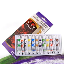 12 цветов безопасные нетоксичные diy граффити Окрашенные Акриловые краски набор художественная Живопись принадлежности