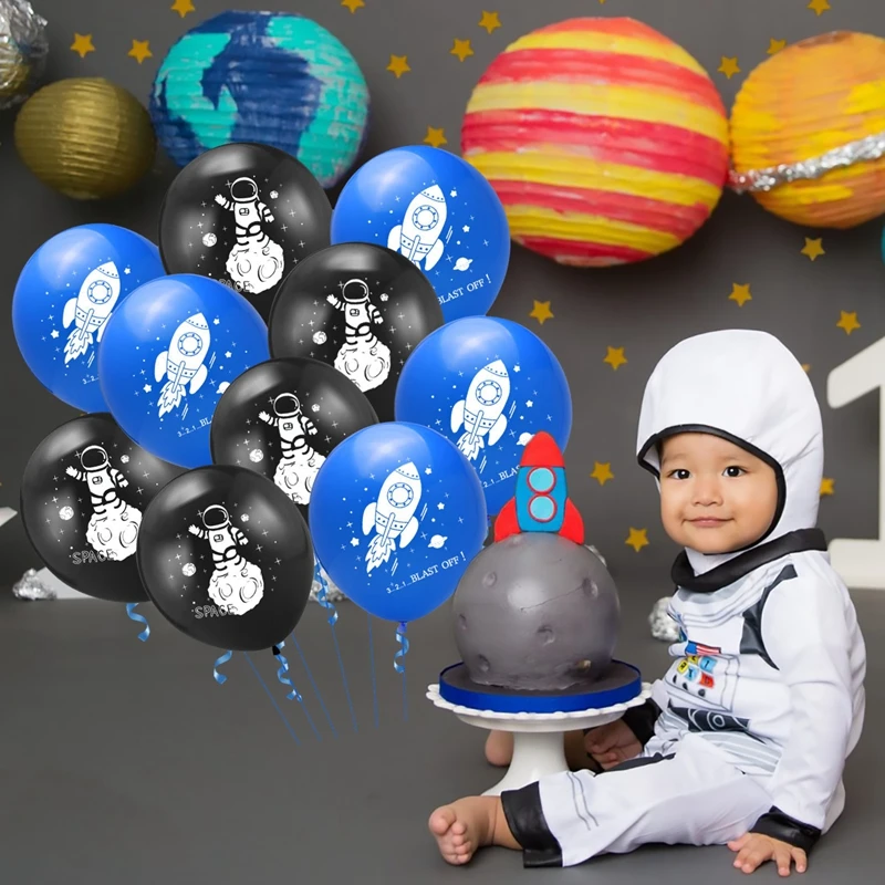 Космическая вечеринка космонавты и ракеты фольга Воздушные шары галактика