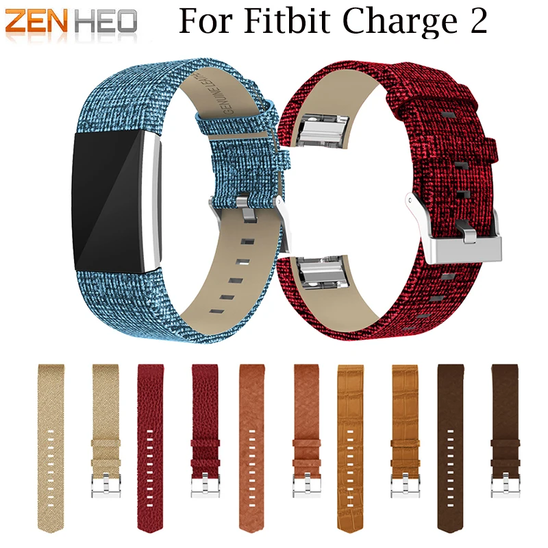 

Replacement For Fitbit Charge 2 Bands Leather Straps Band Smart Fitness Watch Band With Stainless Frame for Fitbit Charge 2