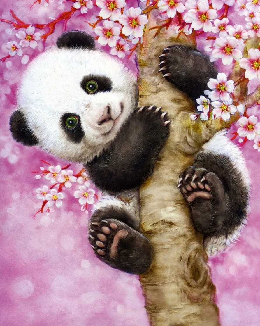 

5D DIY animals mosaic crafts diy diamond painting cross stitch cute panda resin rhinestones square diamond embroidery