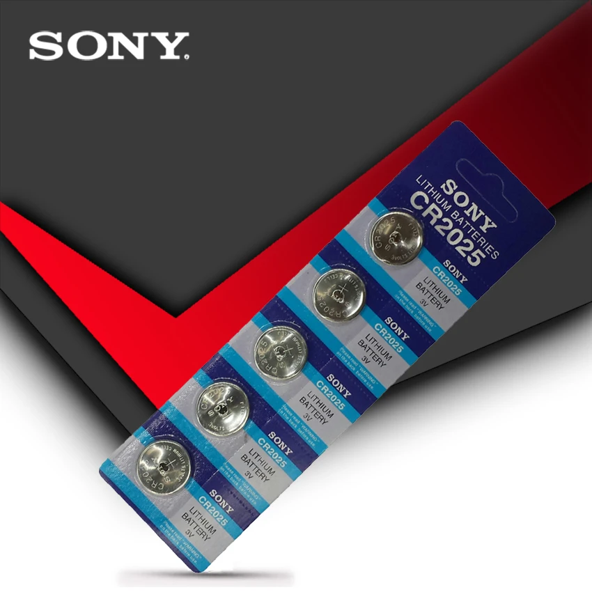10 шт./лот SONY cr2025 аккумуляторы таблеточного типа cr2025 3V литиевая Батарея для часы с калькулятором Вес весы
