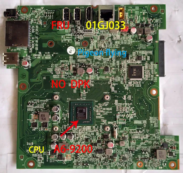 AIO310-20ASR  CPU A6-9200 motherboard CPU A6-9200  NO DPK FRU  01GJ033