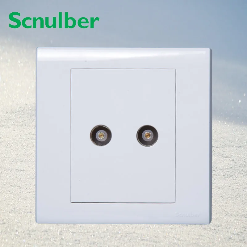 86mm*86mm home 2 gang double television socket TV wall switch outlet