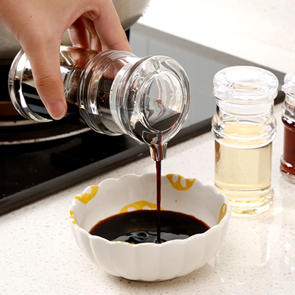 Высокое качество прозрачный акриловый соевый соус уксус оливковое масло бутылка барбекю шейкер с дозатором 3 размера на выбор#705