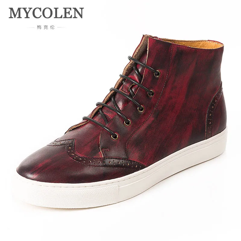 MYCOLEN Spring Fashion Brand Leisure Shoes Luxury Brand Top Fashion Men High Top Shoe Breathable Youth Male Sneaker Quality