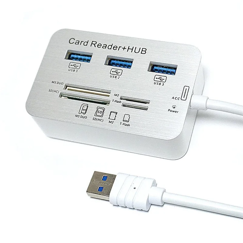 BinFul usb 3 0 hub and Card Reader COMBO high speed hab with MS SD M2 3