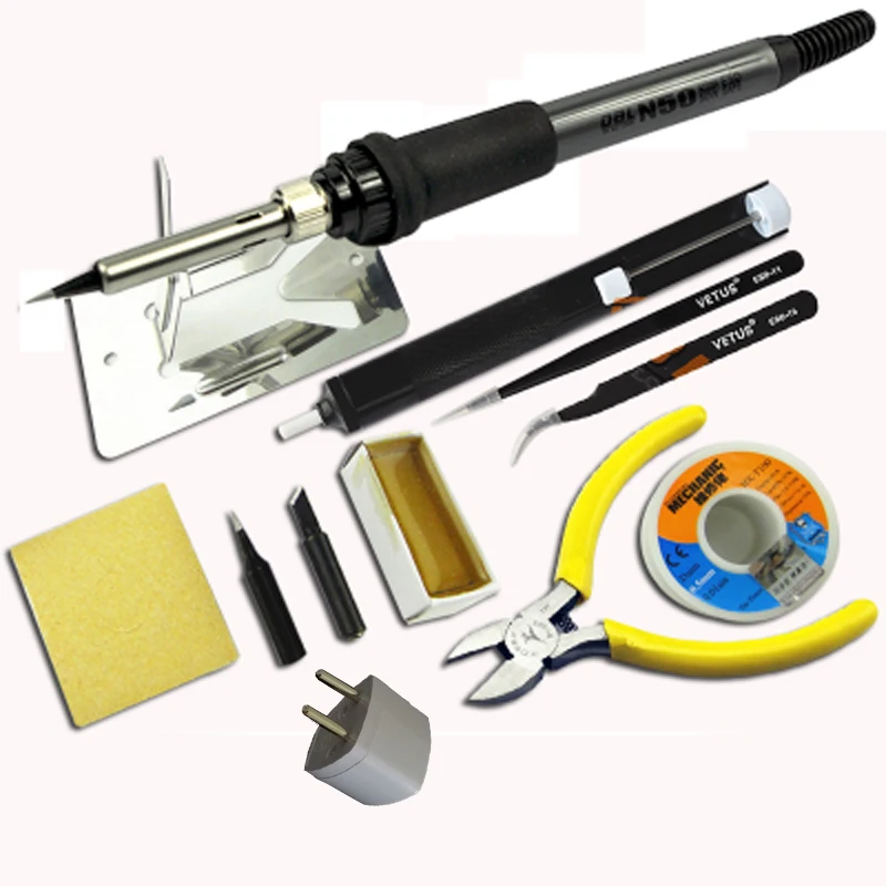 

60W 50W 35W Anti-static Electric Soldering Iron 220V Solder Welding Tools Soldering Station With Desoldering Pump Iron Tip