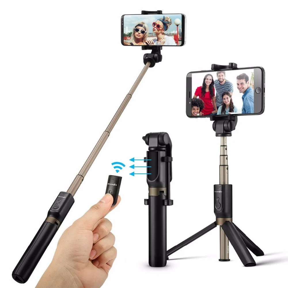 Achat Ulanzi Poche Bluetooth Selfie Bâton Trépied Smartphone Mini trépied vidéo Manfrotto pour iPhone 7 8 Samsung Huawei Xiaomi Gopro 5
