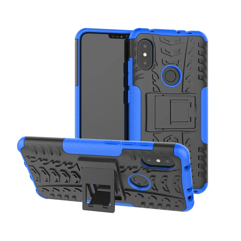 Rugged Armor Case For Xiaomi Redmi Note 6 Pro case Shockproof Hybrid PC Stand Protective Cover Full Coque Capa | Мобильные телефоны