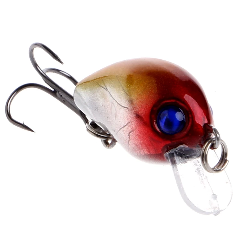 5 шт. 1.5 г 3 см воблер Crankbait Мини Fly Рыбалка чудаки приманки 10# рыболовный крючок