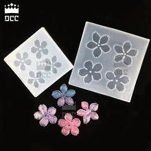 1 шт цветки сакуры, японской вишни, Жидкая силиконовая форма, сделай сам, смола, ювелирная форма для эпоксидной смолы, УФ-смола