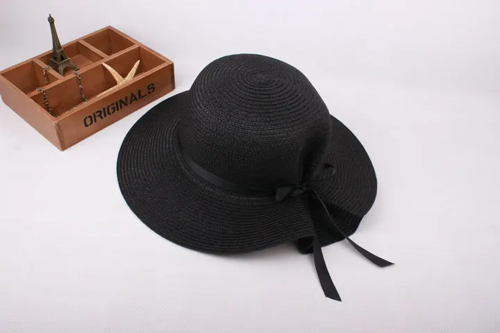 Модная летняя женская соломенная шляпа большой широкий пляжный навес шляпа складная Защита от солнца УФ-излучения защита Панама шляпа