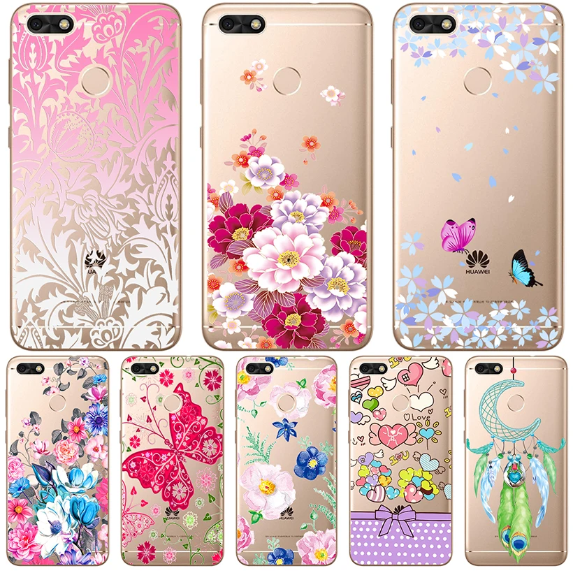 

Phone Cases For Huawei Honor Play P10 Lite P9 Plus P20 Pro Case For Huawei Nova 3E Cover Transparent Painted Silicone Soft TPU