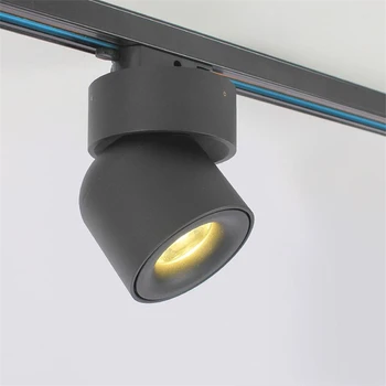 

12W COB LED Track Light 360 degree rotation LED spotlights Adjustable LED rail lamp Surface Mounted Track lighting Fixture