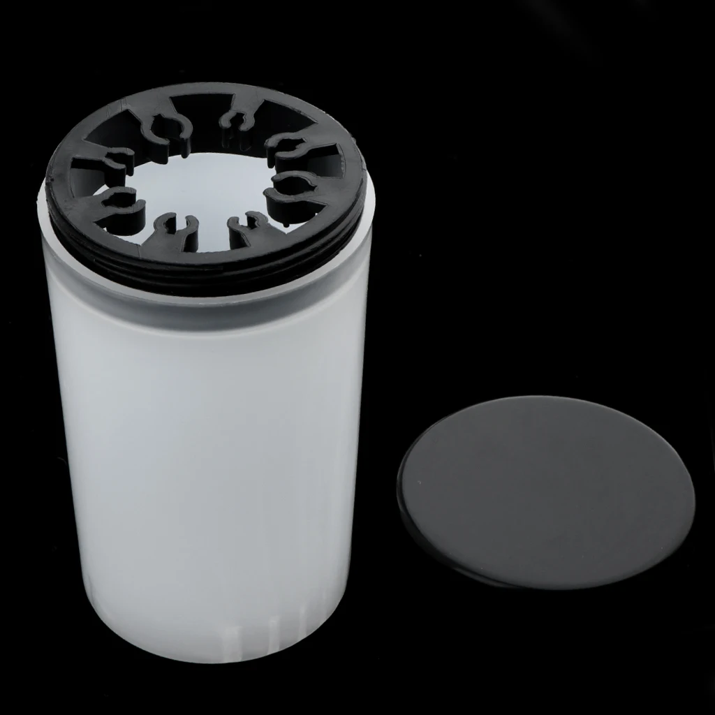 Nail Art Brush Painting Pigment Removal Tool Cleaning Cleaner Cup Jar Container with Multiple Size Slots and Lid