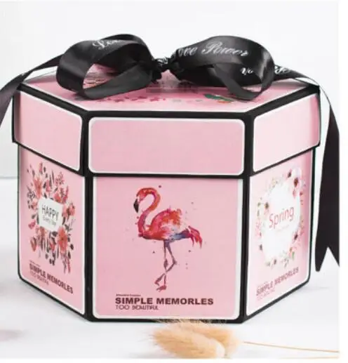 Творческий ручной взрыв Box Скрапбукинг DIY Фотоальбом для День святого Валентина Свадебная коробка день рождения Suprise ПОДАРОК - Цвет: 008