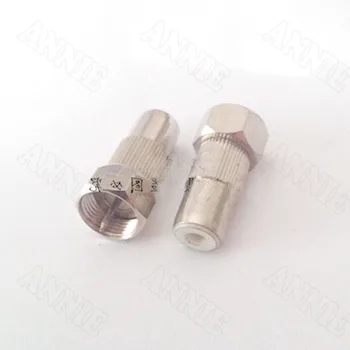 

50pcs/lot F Male To RCA Female Socket TV Converter Video Adapter AV Jack Metric