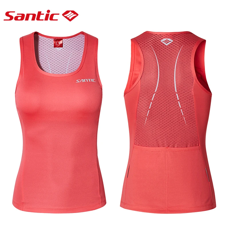 Santic летние велосипедные жилеты для женщин светоотражающие не скатываются