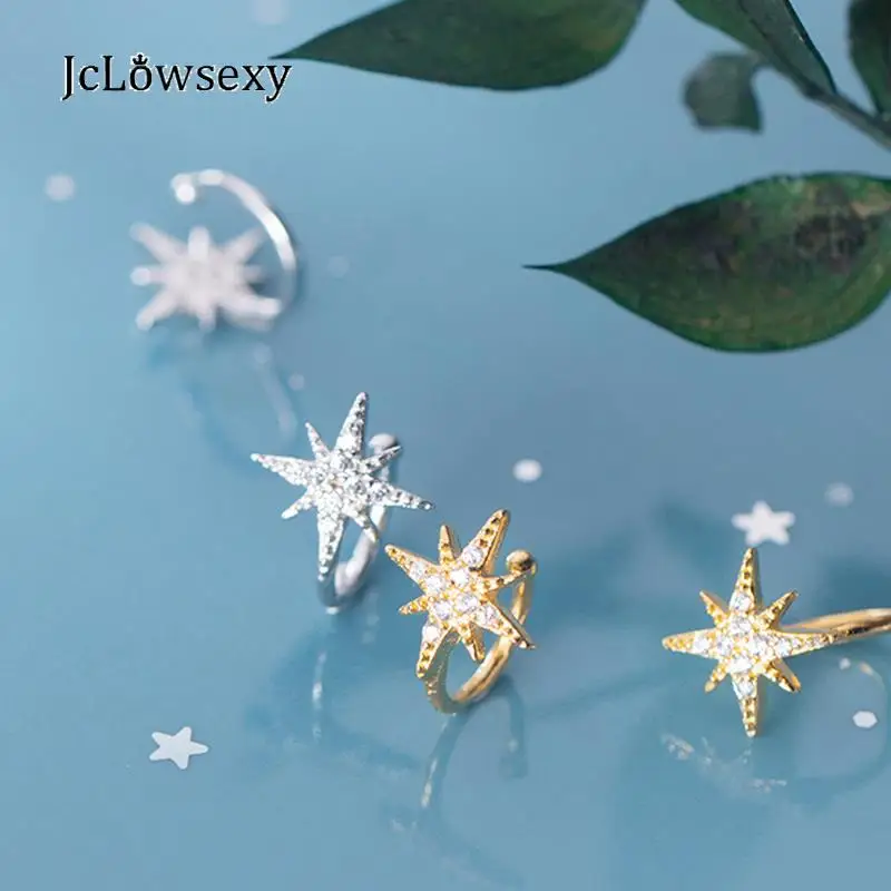 

New 100% 925 Sterling Silver Light Sweet Temperament Star Stud Earring Fashion Earrings For Women Jewelry Gift Anti Allergy