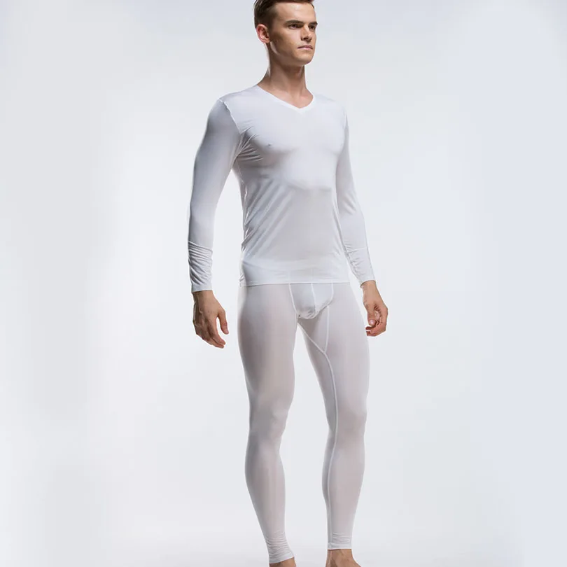 2017 Men's Solid Color Underpants Long Johns Pants Low Rise Thin Underwear knitted Seamless Underwear Sets Top&Long Johns 2017 Men's Solid Color Underpants Long Johns Pants Low Rise Thin Underwear knitted Seamless Underwear Sets Top&Long Johns